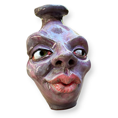 Savannah Reddish 4.5" Side Eye Expressive Face Jug DP6177